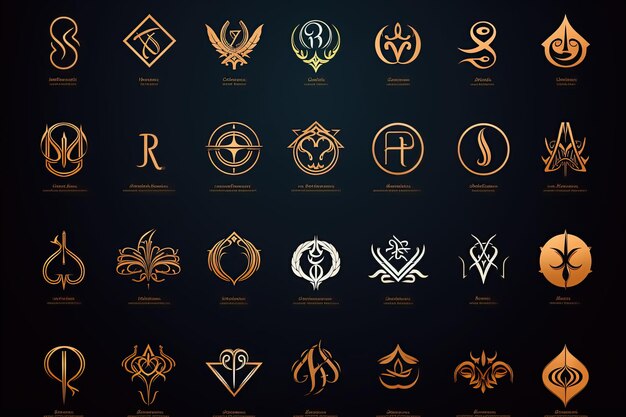 Logos de monograma Logos que consisten en una o más letras típicamente las iniciales de una persona u organización