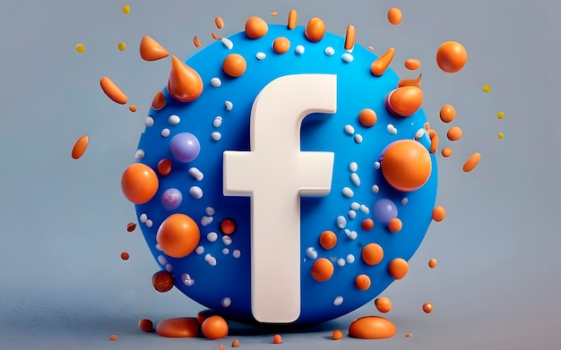 Logotipo 3D do Facebook