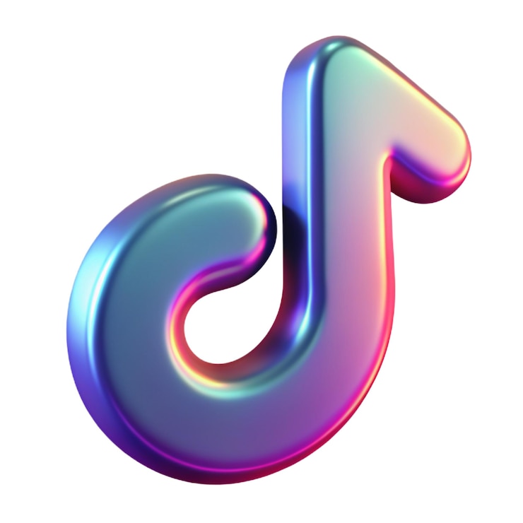 Foto logotipo 3d do tiktok ícone 3d do tik tok símbolo 3d