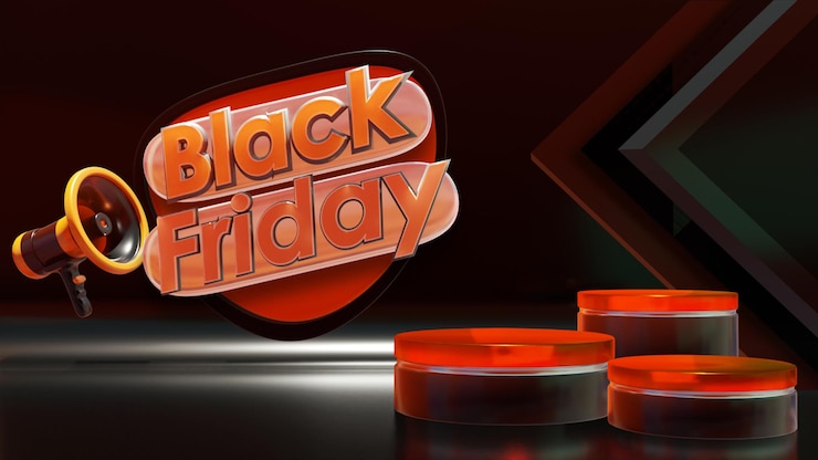Foto logotipo 3d viernes negro