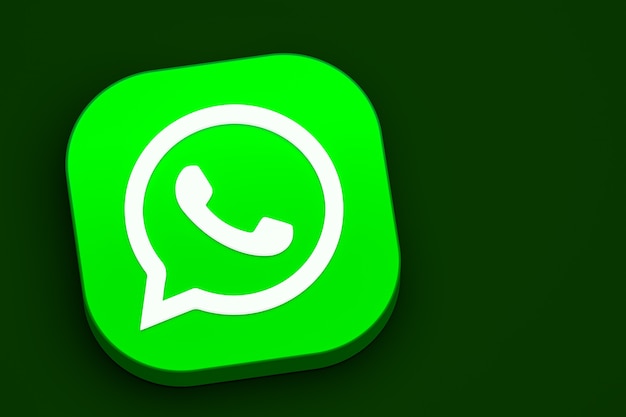 Foto logotipo 3d de whatsapp