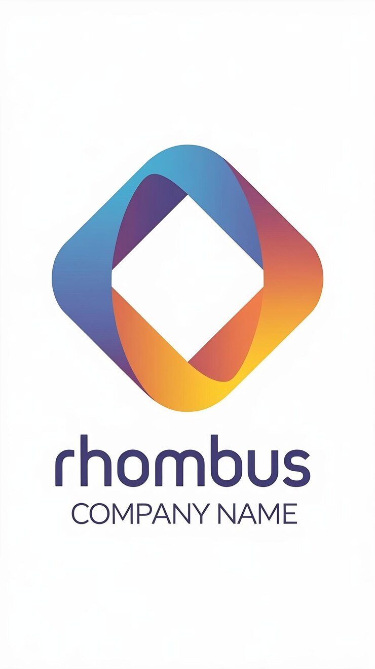 Foto logotipo abstracto de la compañía diseño vectorial de signos de símbolo de rombo