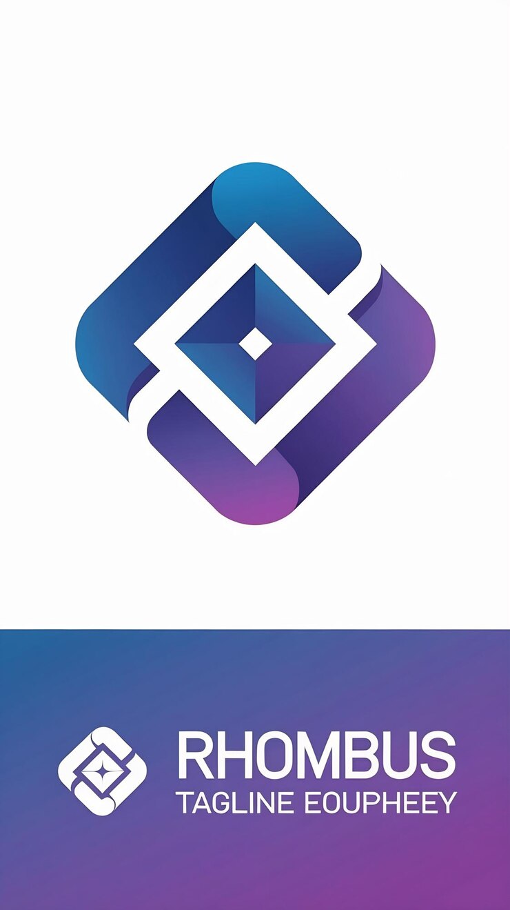 Foto logotipo abstrato da empresa desenho vetorial de sinal de símbolo de rombo