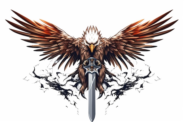 Logotipo de águila agresiva