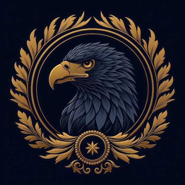 El logotipo de la águila Ilustración de un icono del emblema de la águila Impresión logotipográfica