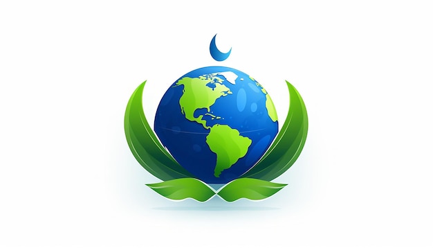 Foto el logotipo de ahorro de energía verde de la tierra hora de la tierra