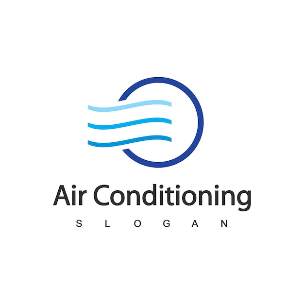 Logotipo de aire acondicionado Concepto de logotipo HVAC
