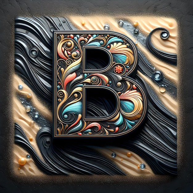 El logotipo del alfabeto 3D