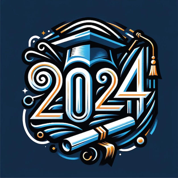 logotipo de alta calidad para la Clase de 2024 mayores