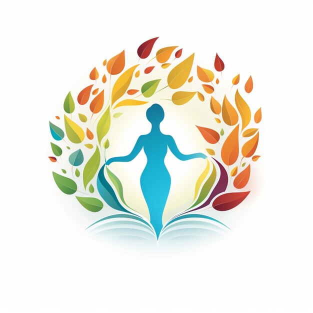 Foto el logotipo del amante del yoga