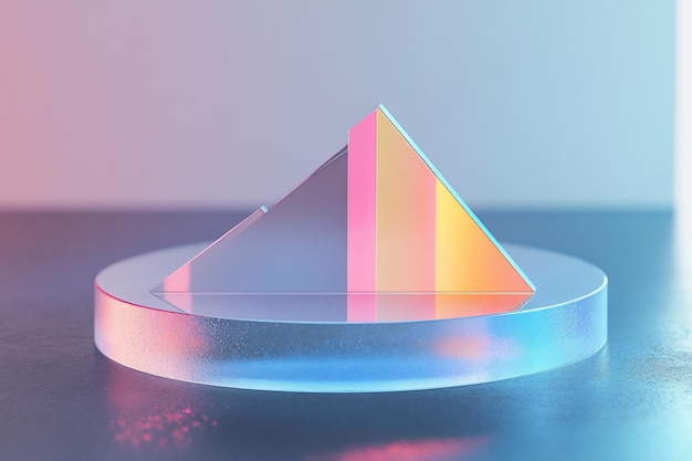 Logotipo de análisis de datos 3D minimalista con formas geométricas