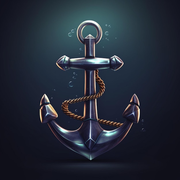 Logotipo de ancla de barco