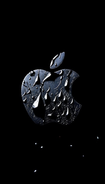 El logotipo de Apple en un fondo negro ha sido generado