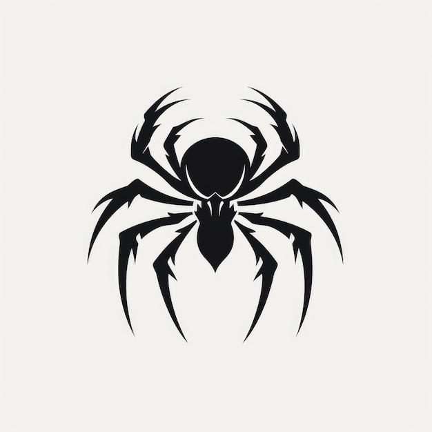 Foto logotipo de araña en blanco y negro imagen generada por ia