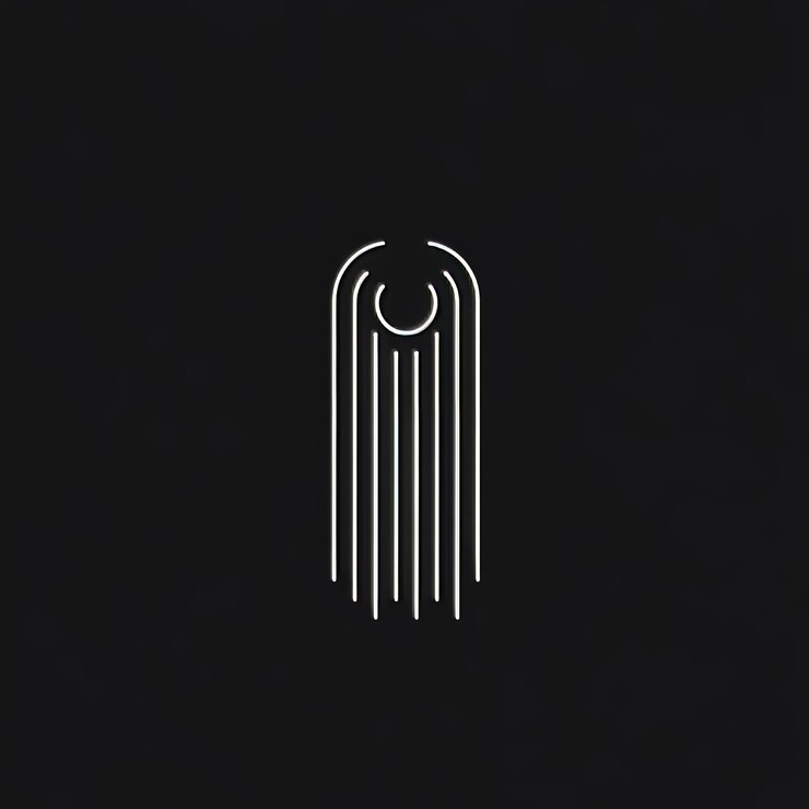 Foto logotipo de arte de líneas abstractas diseño lineal minimalista ilustración vectorial