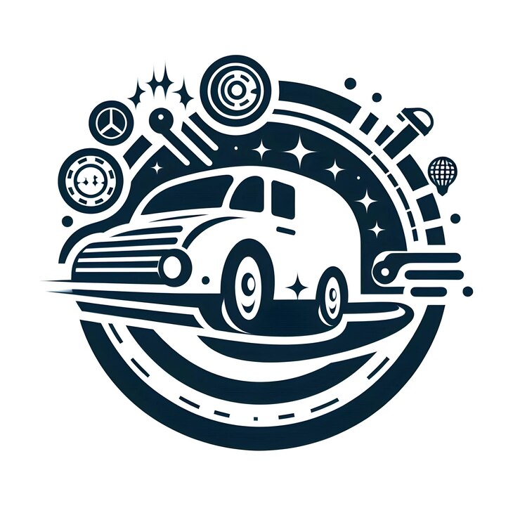 Foto logotipo del automóvil con fondo blanco