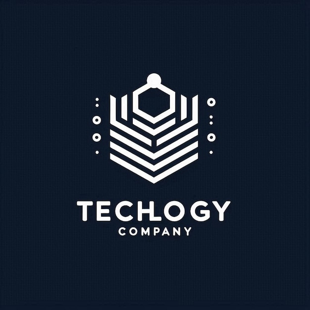 un logotipo azul que dice compañía de tecnología