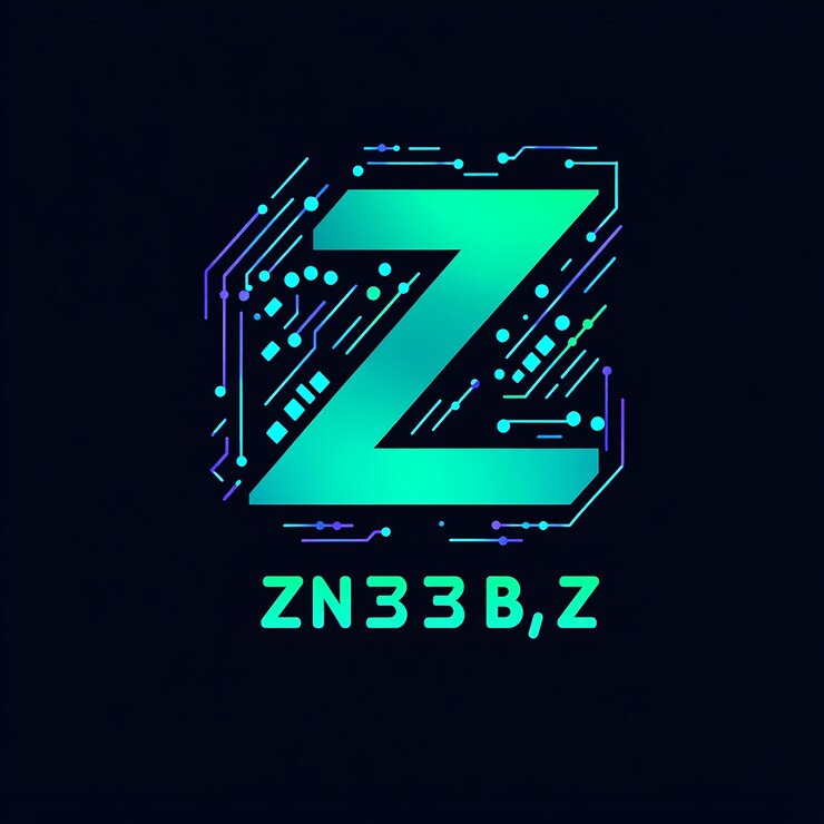 Foto un logotipo azul y verde que dice z z z z
