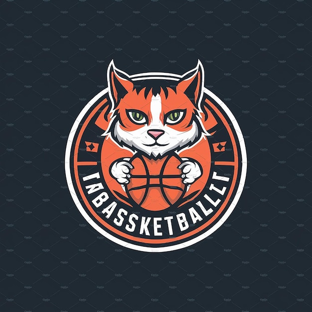 un logotipo de baloncesto para un equipo de baloncestro se muestra en un fondo negro