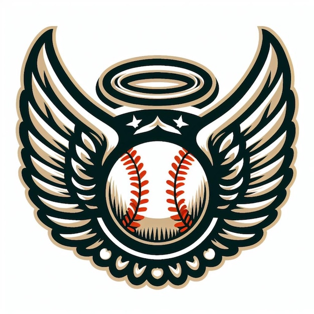 Logotipo de béisbol para equipos ganadores y excelencia atlética