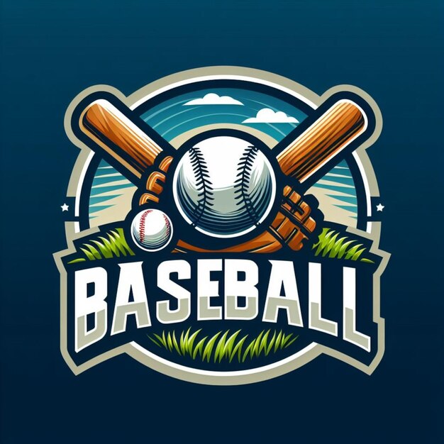 Logotipo de béisbol para equipos ganadores y excelencia atlética