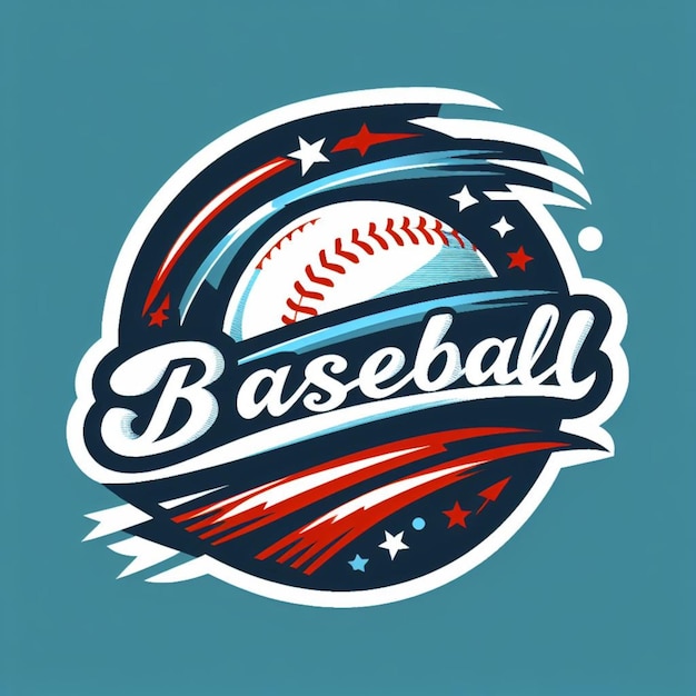 Logotipo de béisbol para equipos ganadores y excelencia atlética