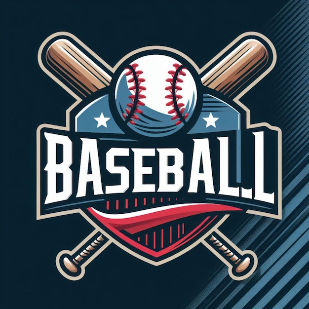 Logotipo de béisbol para equipos ganadores y excelencia atlética