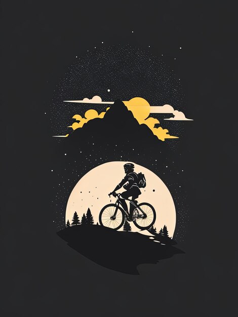 El logotipo de la bicicleta de montaña Galactic Downhill Silhouette