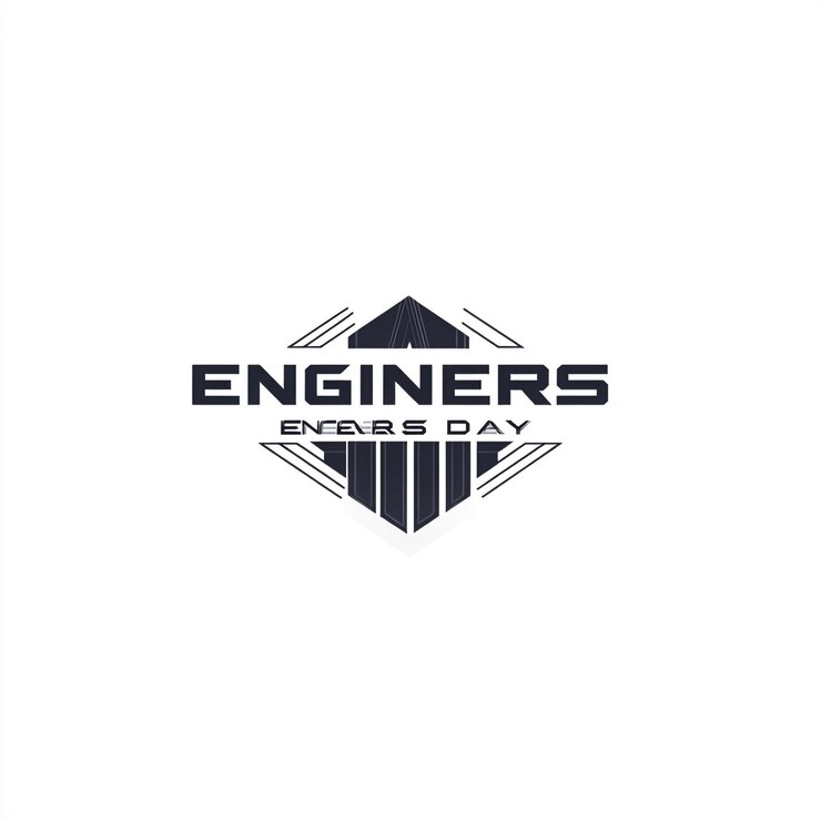 Foto un logotipo blanco para el día de los días de los ingenieros