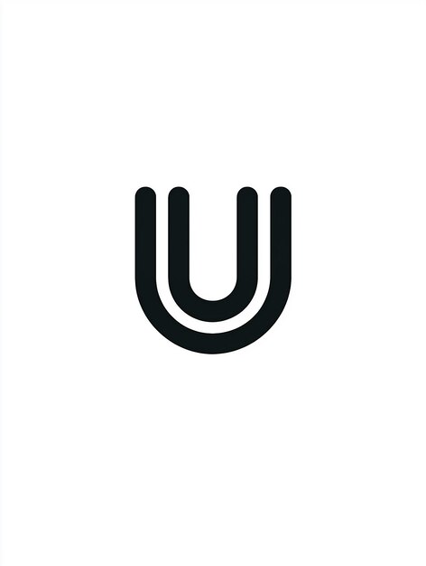 un logotipo en blanco y negro con un fondo blanco que dice u s
