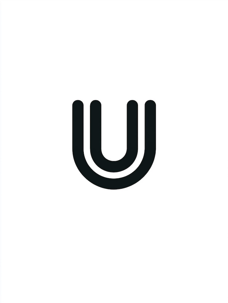 Foto un logotipo en blanco y negro con un fondo blanco que dice u s