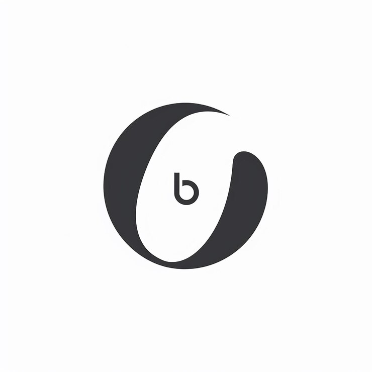 Foto un logotipo en blanco y negro con la letra b