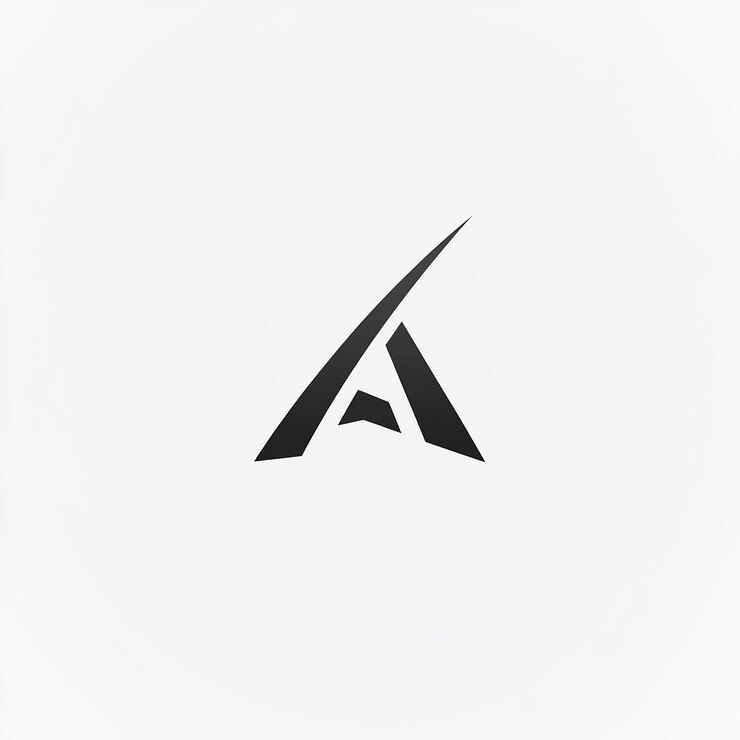 Foto un logotipo en blanco y negro con una letra a en él