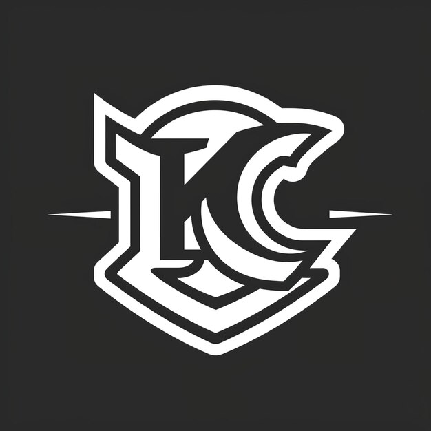 un logotipo en blanco y negro con la letra l