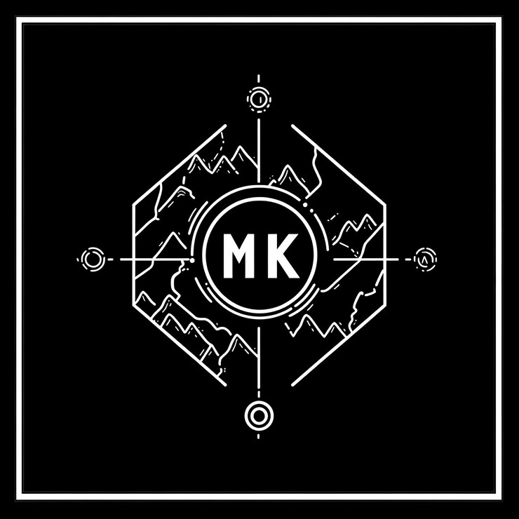 Foto un logotipo en blanco y negro con la palabra klm en él