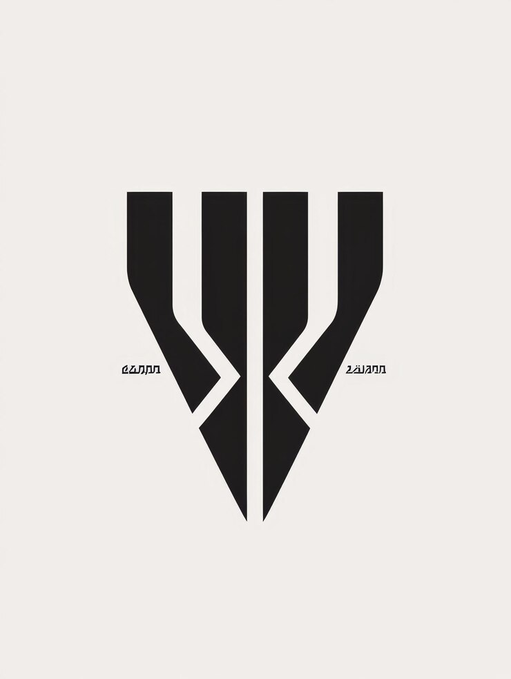Foto un logotipo en blanco y negro para el zigzag negro