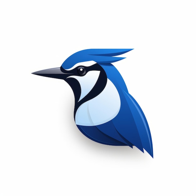 Logotipo Blue Jay Design realista e minimalista para criação de logotipo