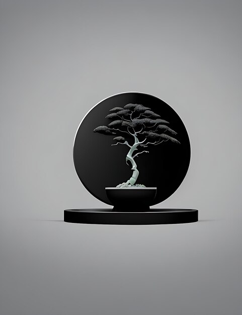 Logotipo de bonsai de jade minimalista