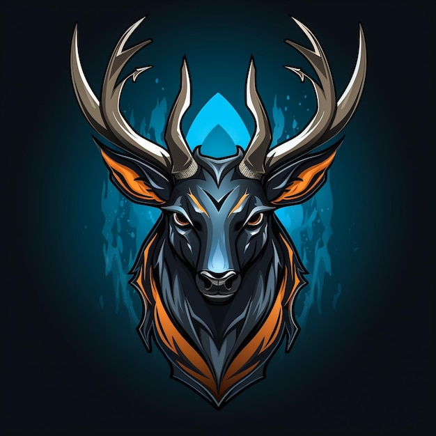 Foto el logotipo de buck deer el vector sencillo de buck deer es genial para su logotipo de caza