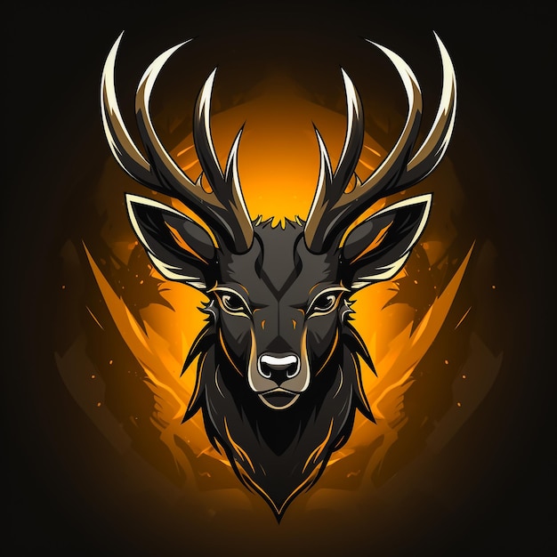 Foto el logotipo de buck deer el vector sencillo de buck deer es genial para su logotipo de caza