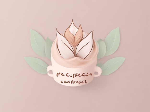 logotipo de café moderno con colores pastel claros