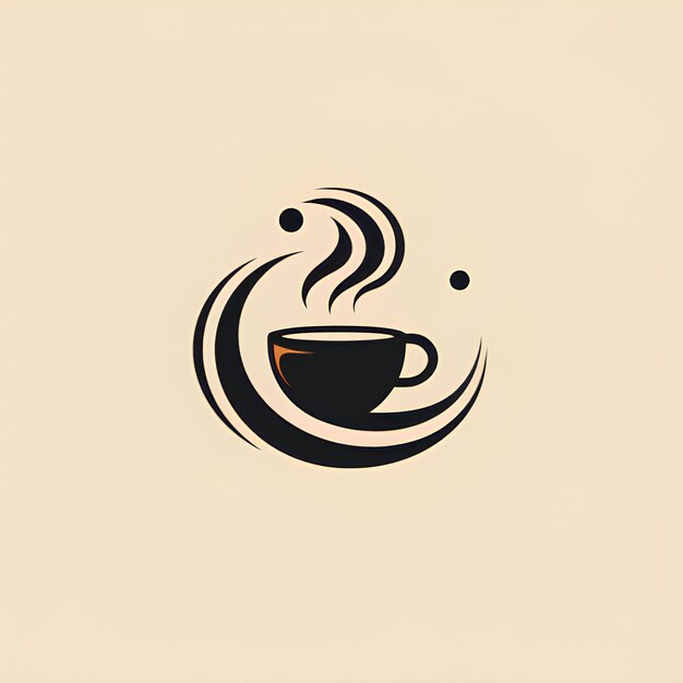 Foto logotipo de café sabroso con una atmósfera tranquila