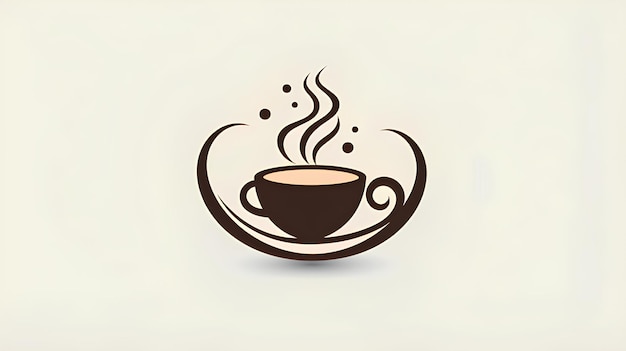 logotipo de café sabroso con una atmósfera tranquila