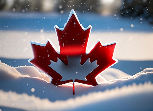 El logotipo de Canadá con el concepto de celebración del día de Canadá