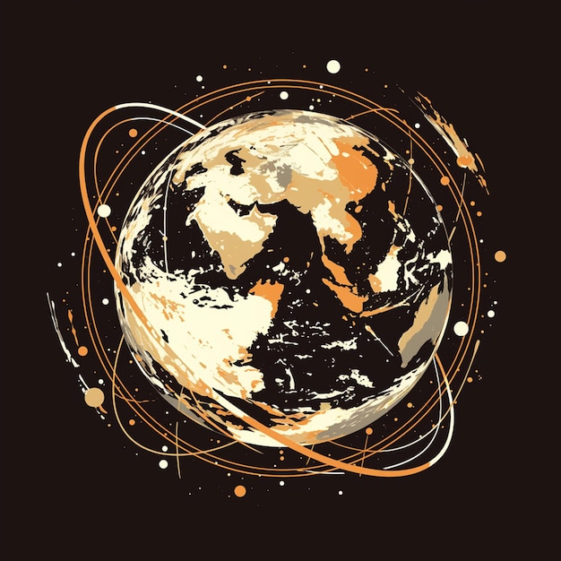 El logotipo de la caricatura de la Tierra