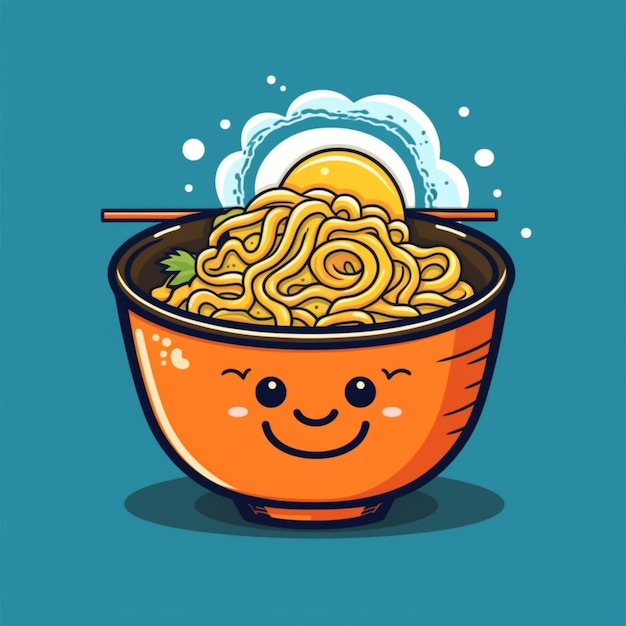 Foto el logotipo de las caricaturas de ramen 9