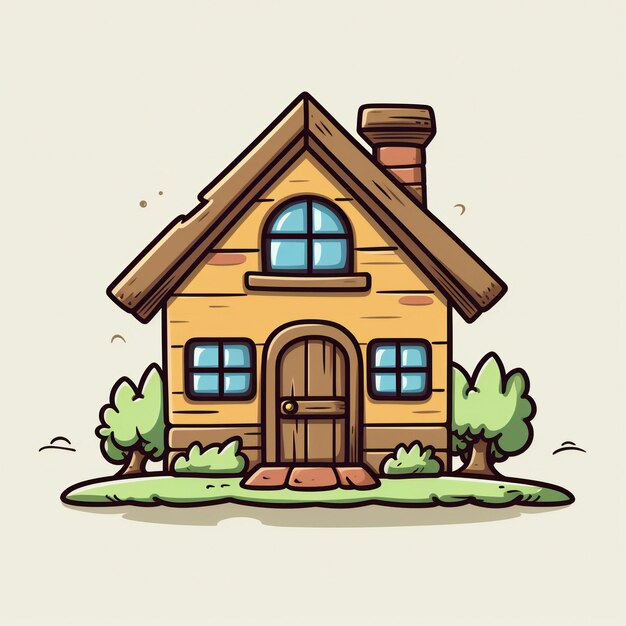 Foto logotipo de la casa dibujado a mano
