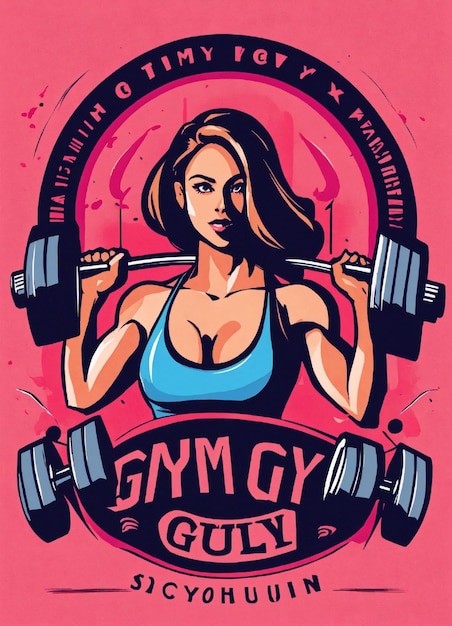 Foto el logotipo de la chica del gimnasio