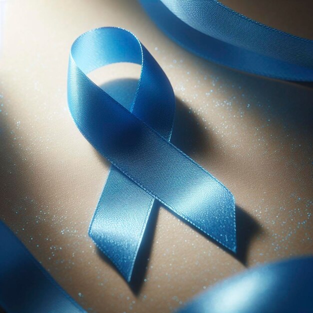 El logotipo de la cinta azul es el cáncer de próstata.