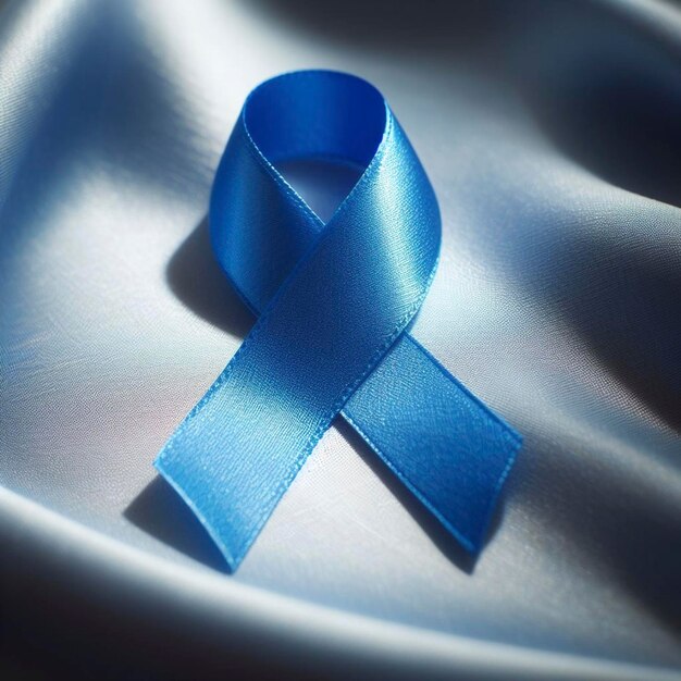 El logotipo de la cinta azul es el cáncer de próstata.